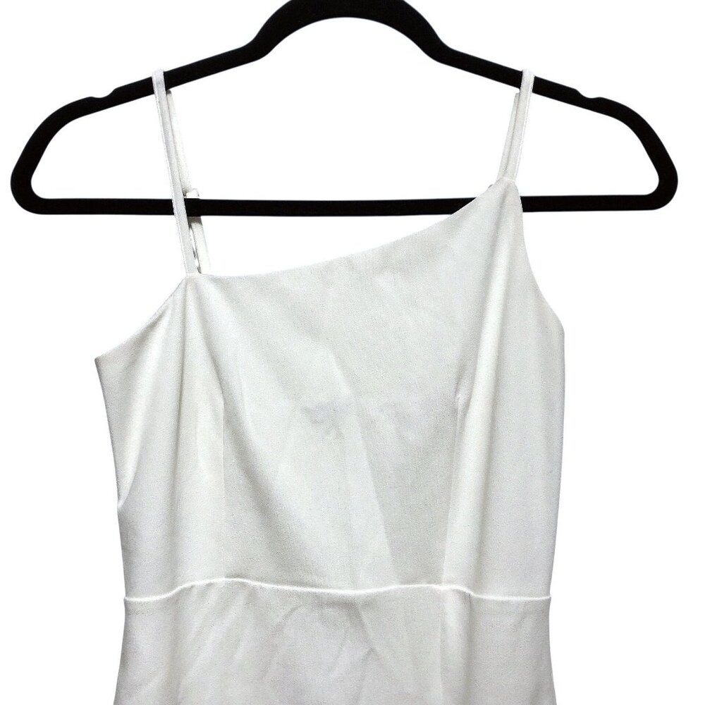 Mi Ami Solid White Asymmetrical Spaghetti Strap S… - image 3